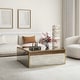 preview thumbnail 1 of 6, Vintage Mirror Square Coffee Table Silver