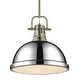 preview thumbnail 2 of 11, Duncan 1-light Hanging Dome Pendant with Rod