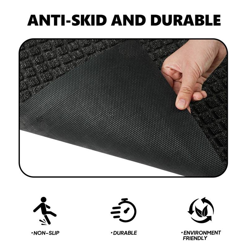 Front Door Mat Stain And Fade Resistant Low Profile Backing Entry Mat Low Profile Doormat In Gray