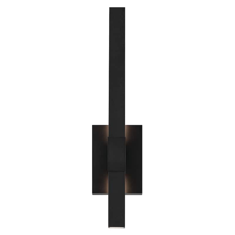 Kichler Lighting Nocar 22.25 in. 1-Light Textured Black Integrated LED Outdoor Wall Sconce