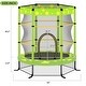 preview thumbnail 10 of 13, 55 Inch Outdoor Indoor Kids Trampoline with Safety Enclosure Net