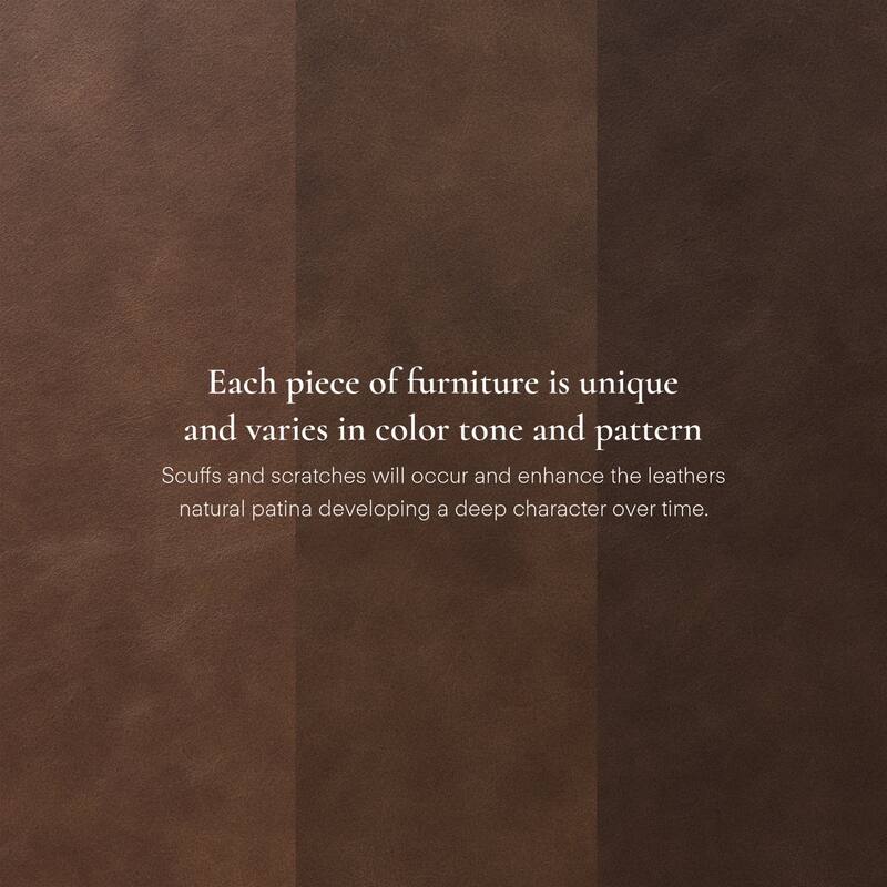 Poly & Bark Essex Genuine Italian Leather Rectangular Ottoman