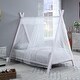 preview thumbnail 2 of 4, Fultonville Pink Twin Metal Frame Tent Bed