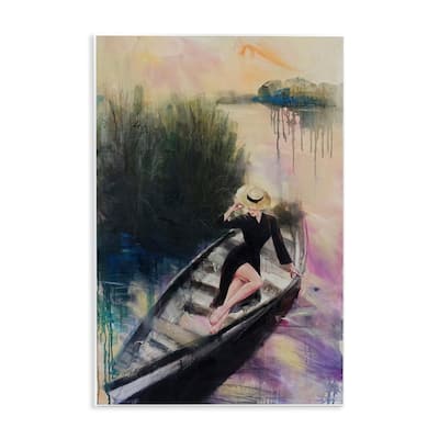 Stupell Fashion Diva on River Boat Wall Plaque Art Design By Lucille Lee