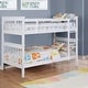 preview thumbnail 1 of 5, White Slatted Headboard Twin/Twin Bunk Bed White