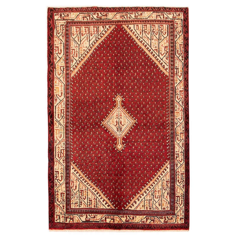 Andelz Red Rug 4'3" x 6'8" - 4'3 x 6'8 - Red - 4'3 x 6'8
