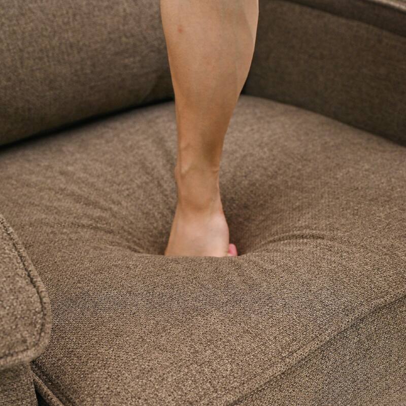 Push-Back Upholstered Recliner with Thickened Seat Cushion Backrest