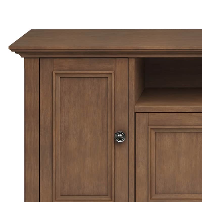 WYNDENHALL Halifax 72 inch Wide Solid Wood Transitional TV Stand - 72"w x 19"d x 26" h