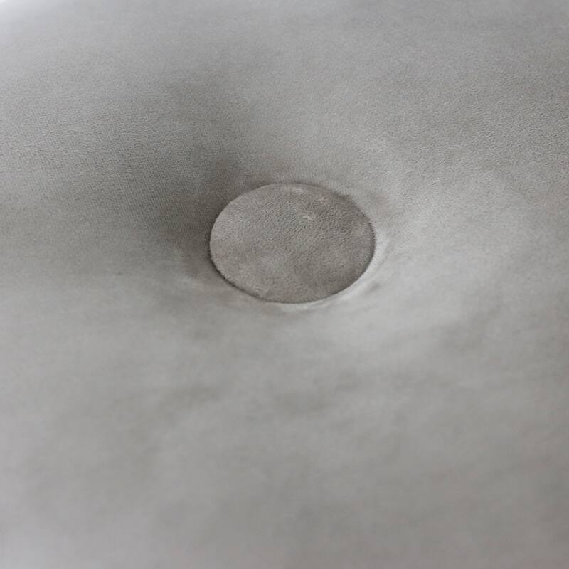 Backless Storage Stool with Velvet Upholstery - Accent for Living Room Home Decor