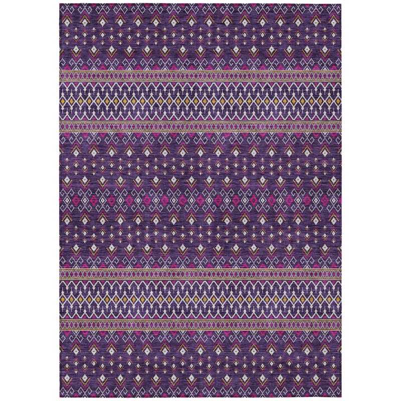 HomeRoots Tribal Transitional Rectangle Outdoor Rug