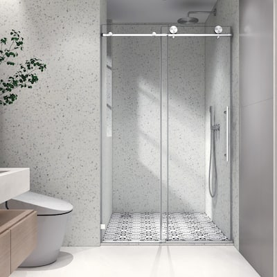 Frameless one fixed and one shifted Shower Door