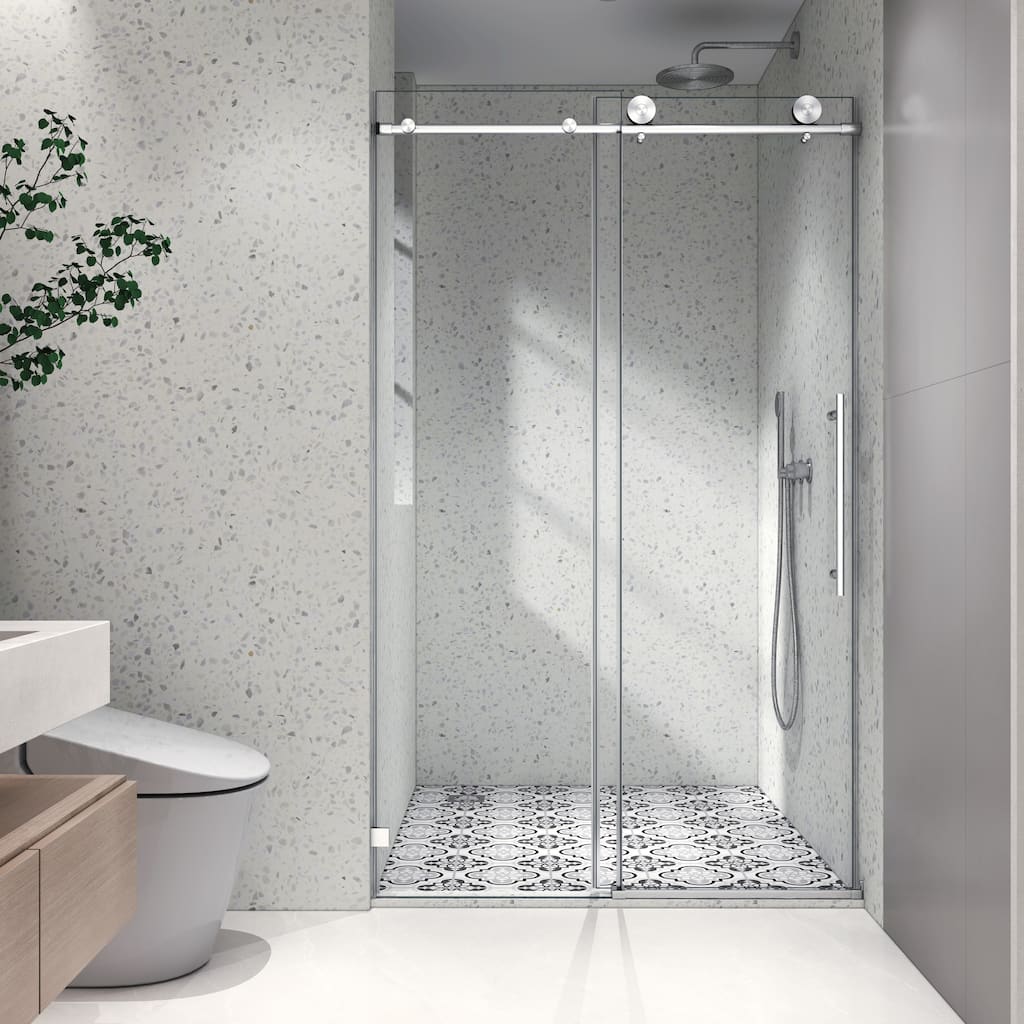 Frameless one fixed and one shifted Shower Door