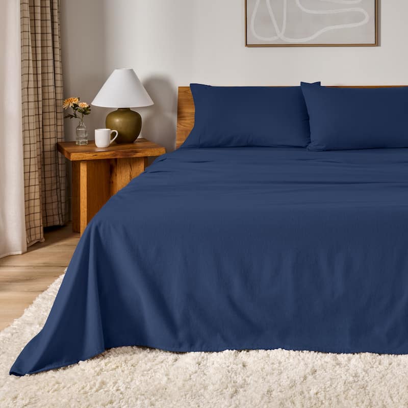 Bare Home Cotton Flannel Sheet Set - Velvety Soft Heavyweight