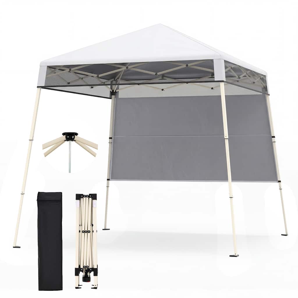 Gymax 7 x 7 FT Pop-Up Canopy TentOutdoor Sun Shelter w/ 1 Push Center