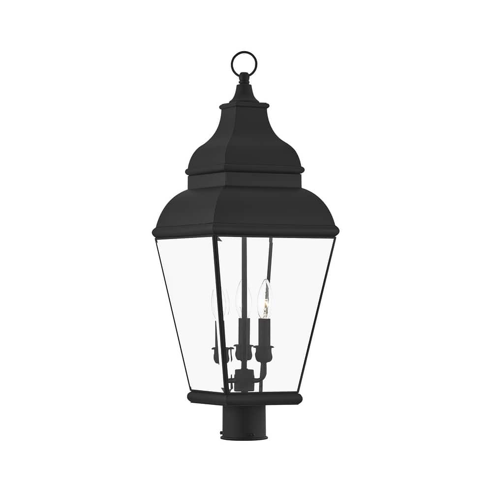 Livex Lighting Exeter 3 Light 28-1/4" High Outdoor Single Head Post