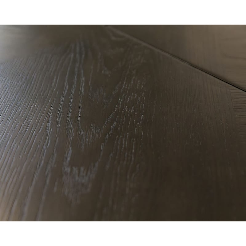 Modern Wood Counter Height Kitchen Dining Table, Black - Large