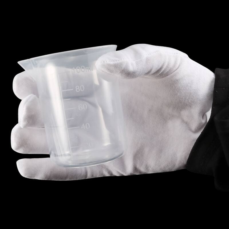 4pcs Measuring Cup Labs Clear PP Plastic Graduated Beakers