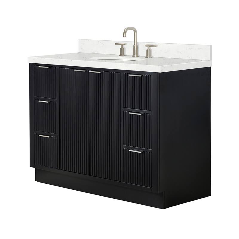 Ariel P48CQOVO Milan 48" Free Standing Single Basin Vanity Set with