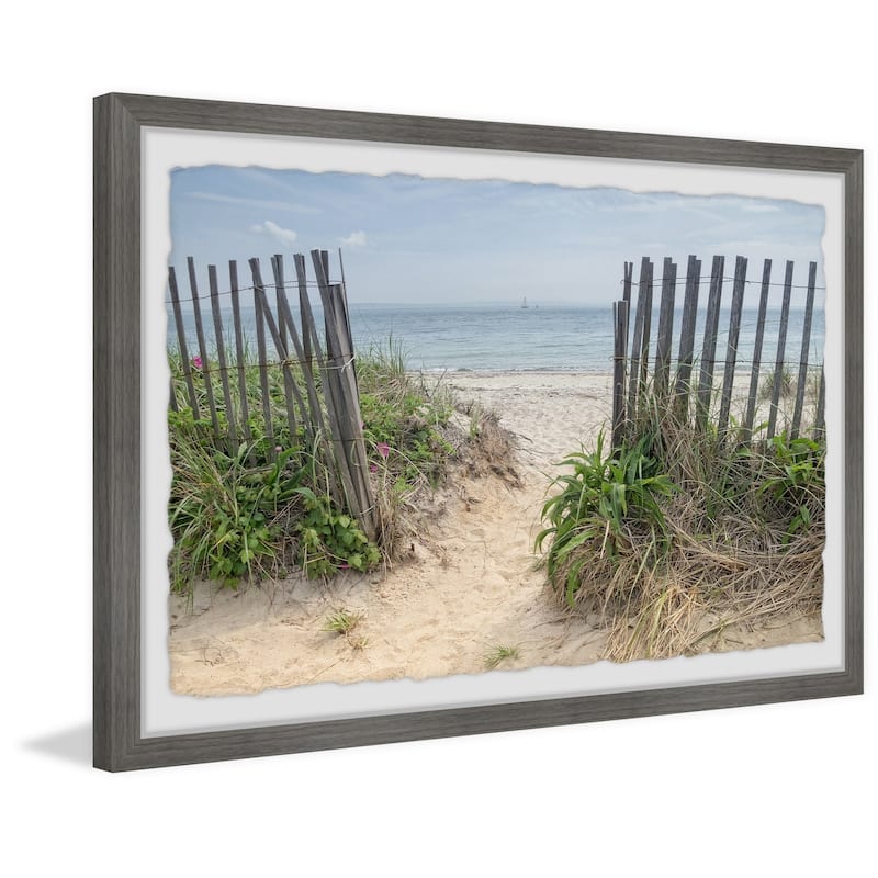 Beach Scene Framed Print - Coastal Wall Art - Ocean Landscape Painting - Home Decor Picture