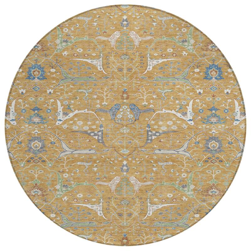 Machine Washable Indoor/ Outdoor Traditional Persian Chantille Rug