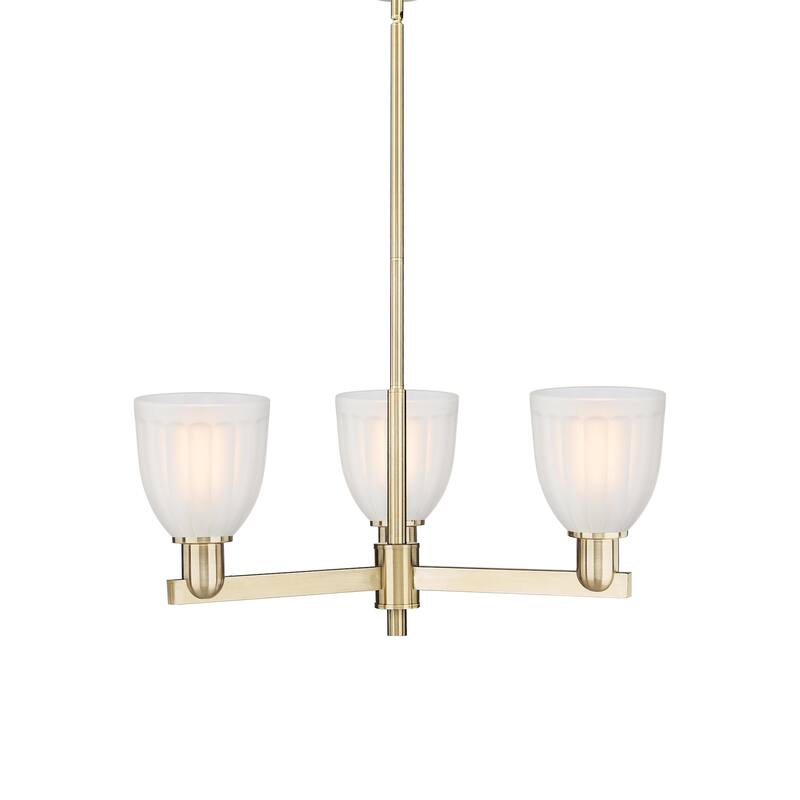 Innovations Lighting 716-3CR-12-28 Brookfield Chandelier Brookfield 3 - Champagne Bronze / White