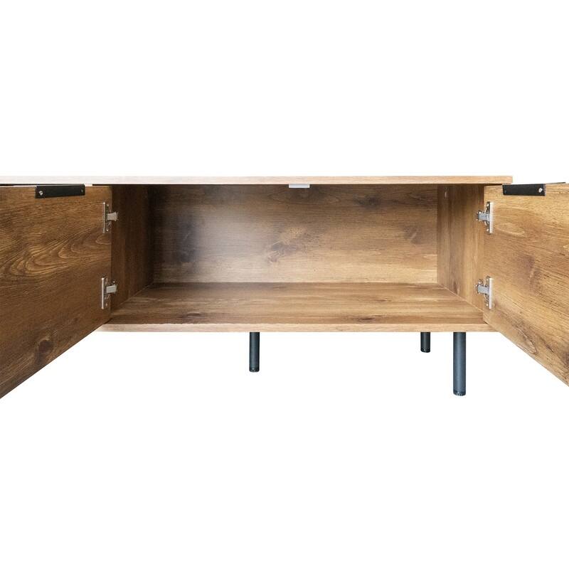 Mid Century TV Stand with 2 Drawers, Media Console Table for TVs up to 85''