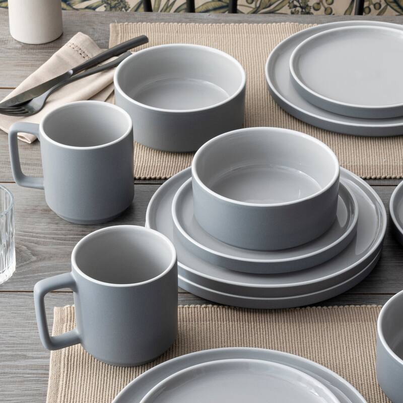 Noritake ColorTrio 16-Piece Stax Dinnerware Set, Service For 4