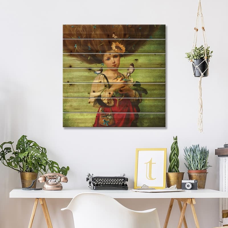 Warm Embrace Print On Wood by Diogo Verissimo - Multi-Color