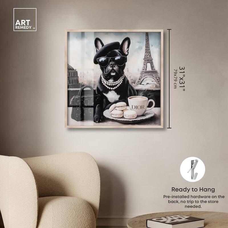 Frenchie in Paris Treats Shadowbox by Art Remedy