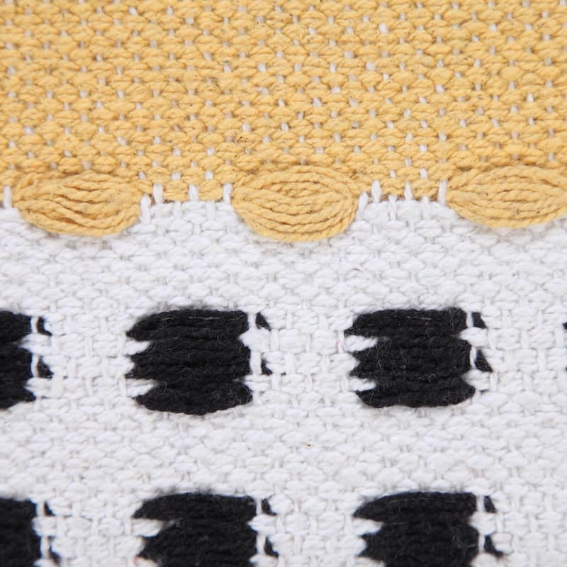 Sevita Industrial Woven Dash Grid Striped Throw Pillow