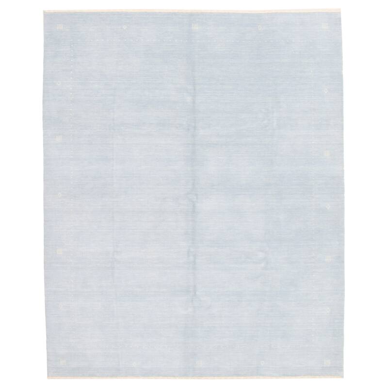 ECARPETGALLERY Hand Loomed Kashkuli Gabbeh Light Blue Wool Rug - 8'1 x 9'10 - Light Blue - 8'1 x 9'10