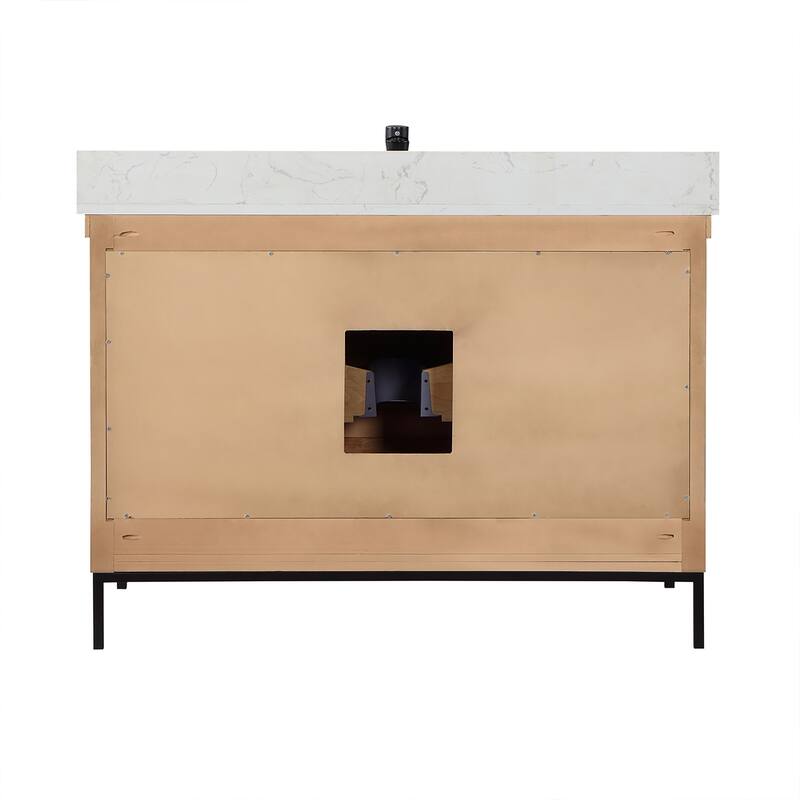 Altair Kesia Bathroom Vanity with Composite Stone Countertop with Mirror