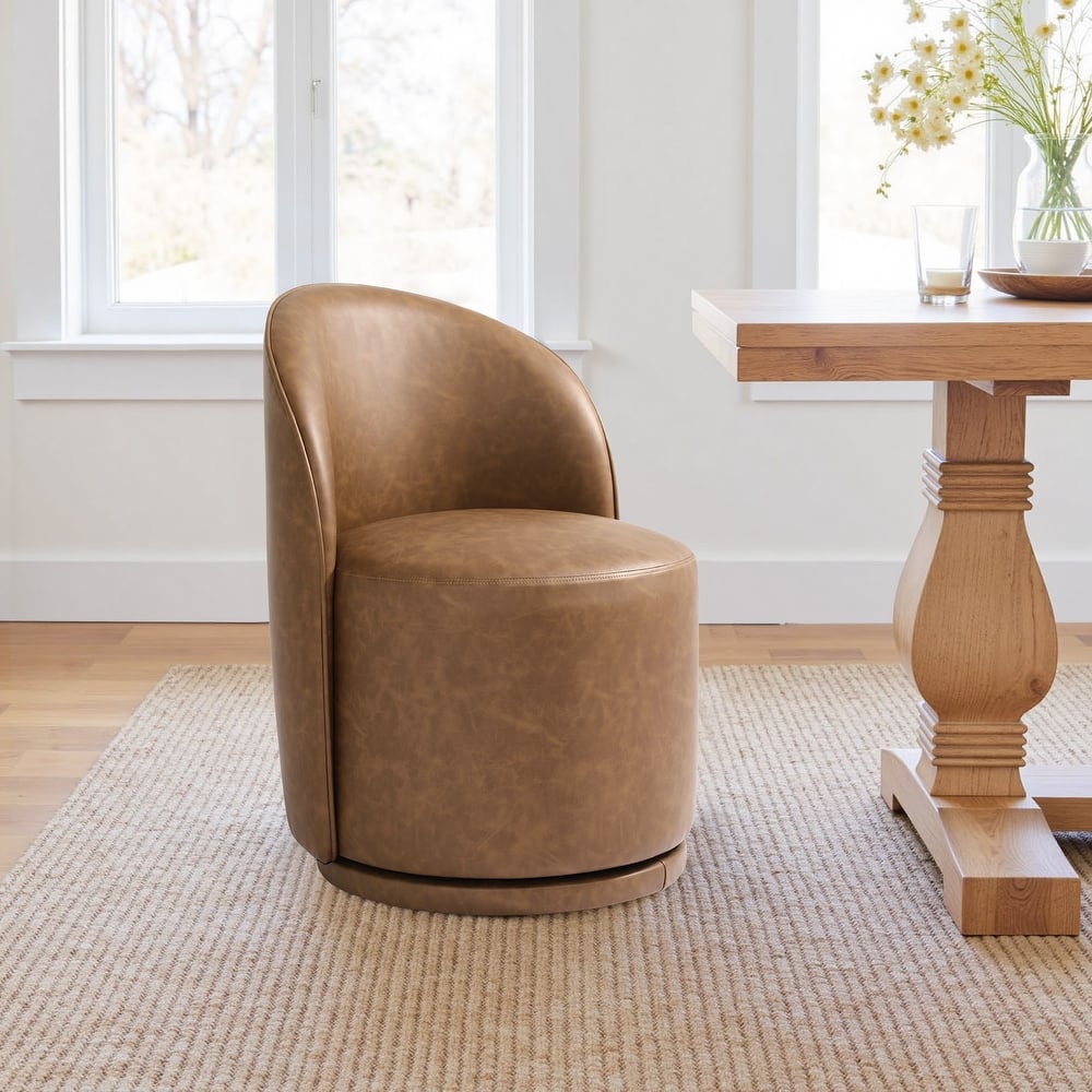 23" W Upholstered Swivel Side Chair for Dining Room, Balcony, Parlour