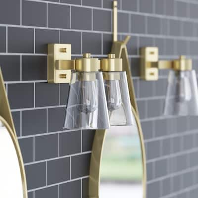 Prominence Home Fairendale Traditional Farmhouse Bathroom Vanity Light, Soft Gold - Soft Gold