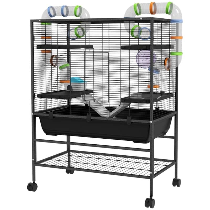 Hamster Cage with Four wheels and storage shelf - 32.3"L x 18.1"W x 42.9"H