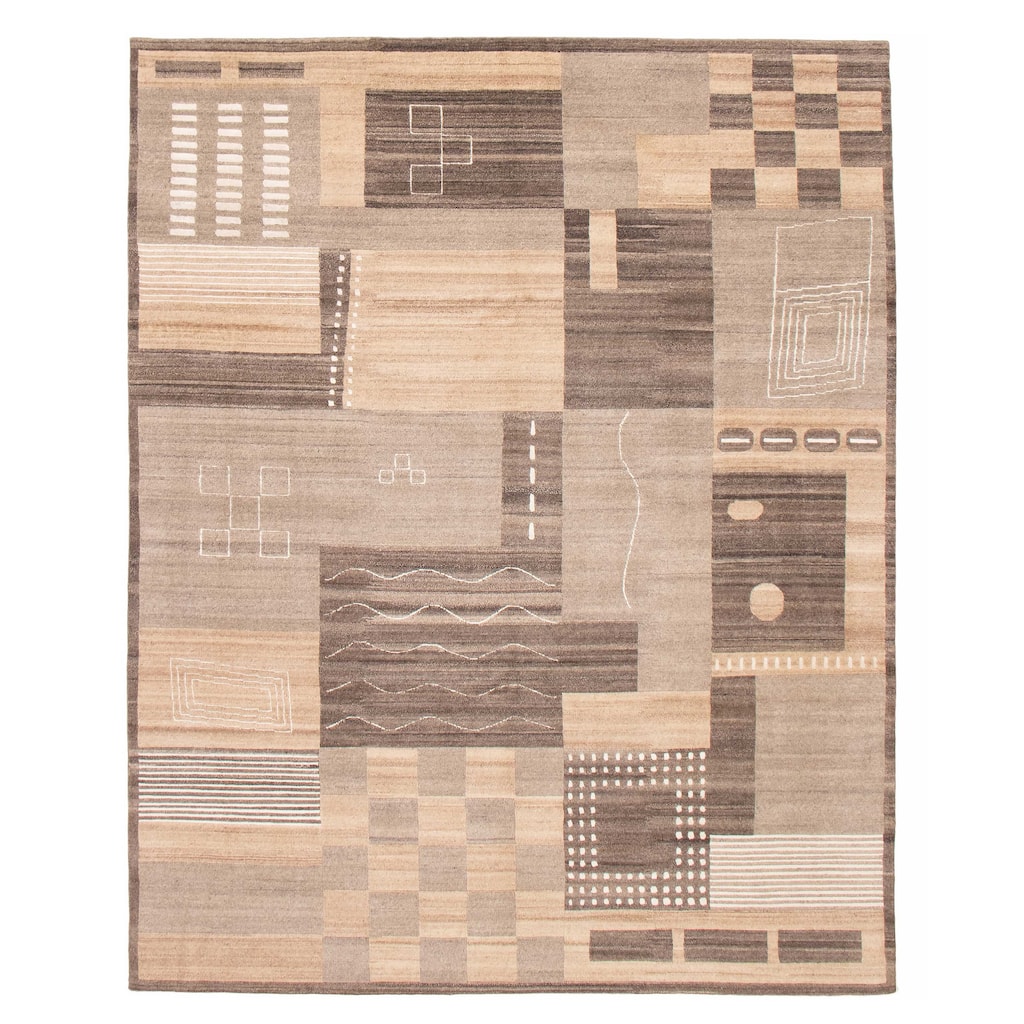 ECARPETGALLERY Hand-knotted Opulence Grey Silk, Wool Rug - 7'10 x 9'9