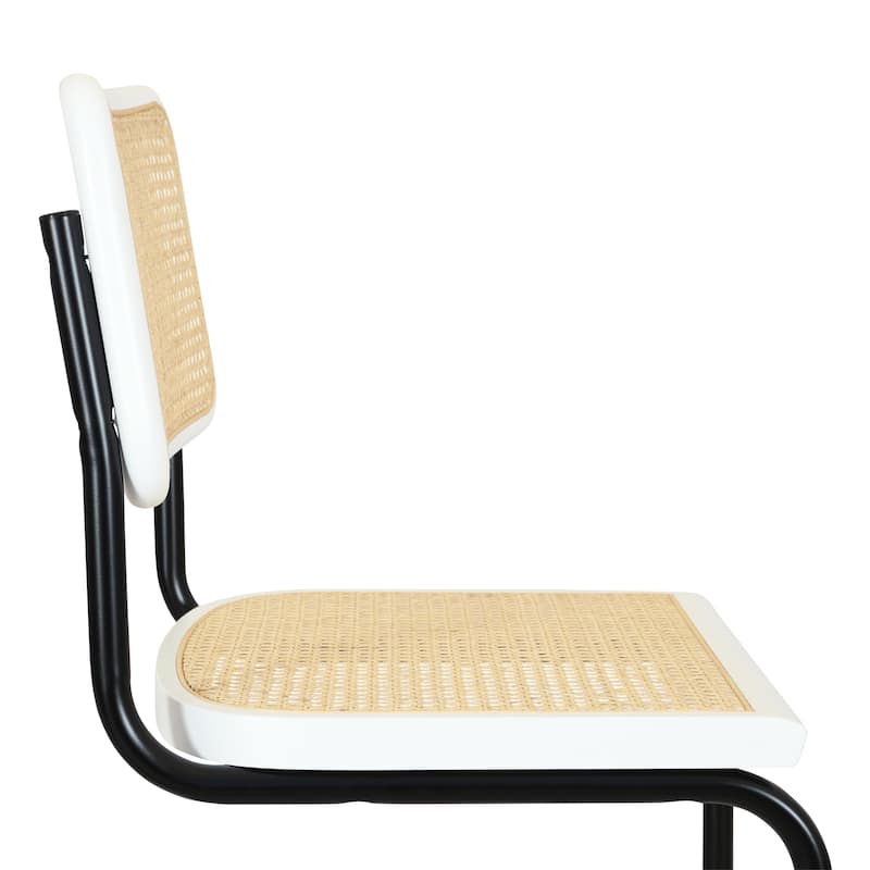 Breuer Chair Company Marcel Breuer Cesca Cane Cantilever Side Chair w/ Black Steel Frame (Various Wood & Cane Colors)