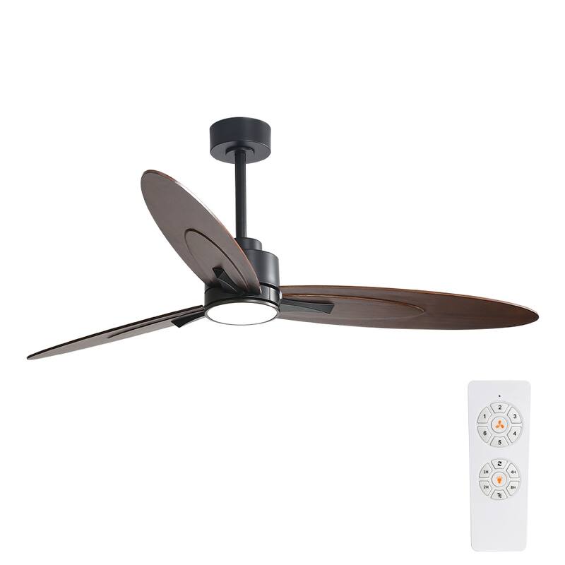 WINGBO 60-in 3-Blades Indoor Ceiling Fan with LED Light & Remote