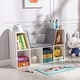 preview thumbnail 7 of 7, 6-Cubby Kids Bookcase with Reading Nook and Cushion, Multi-Purpose Storage Organizer for Bedroom, Living Room, Pure White