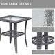 preview thumbnail 18 of 50, 4 Piece Outdoor High Back Wicker Patio Conversation Furniture Sets