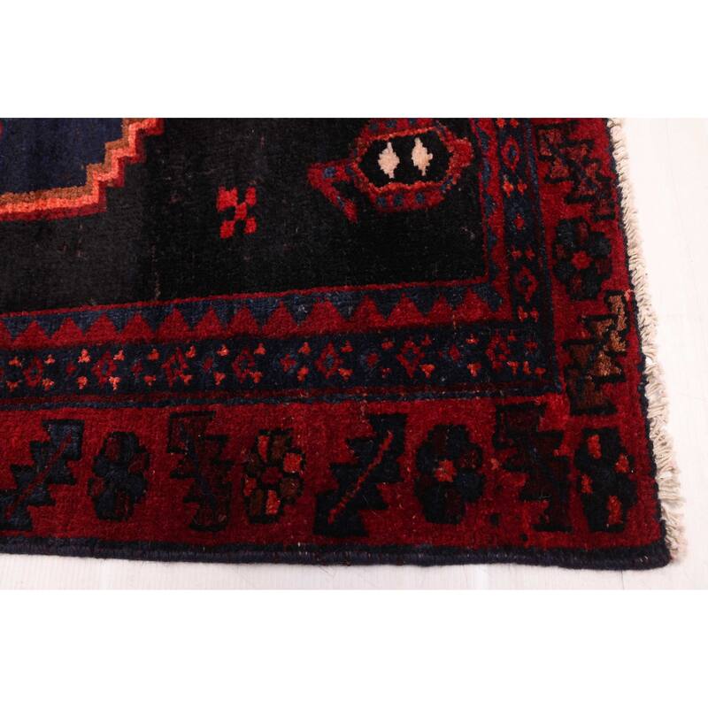 ECARPETGALLERY Hand-knotted Konya Anatolian Black, Red Wool Rug - 4'6 x 10'9