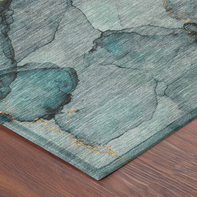 Machine Washable Indoor/ Outdoor Modern Brush Chantille Rug