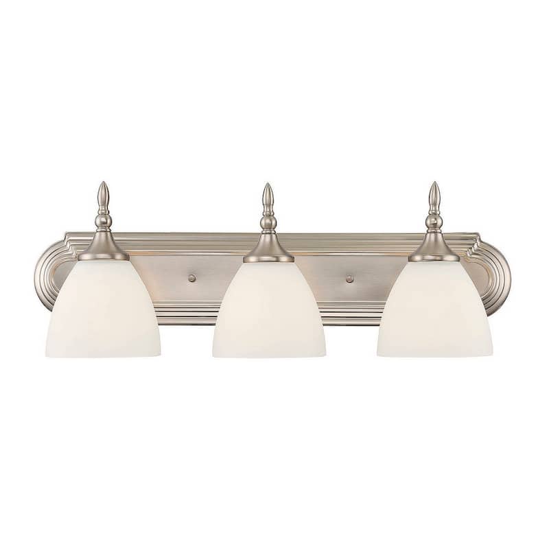 Classic Satin Nickel Bathroom Vanity Light - Satin Nickel