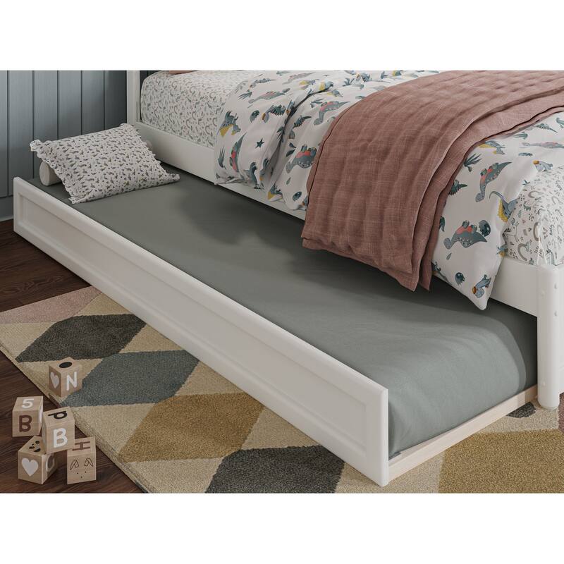 Emelie Platform Bed with Panel Footboard and Twin Trundle