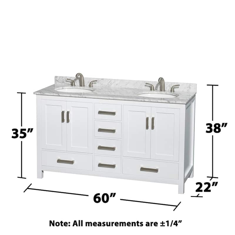 Wyndham Collection WCS141460DUNOM24 Sheffield 60" Free Standing Double