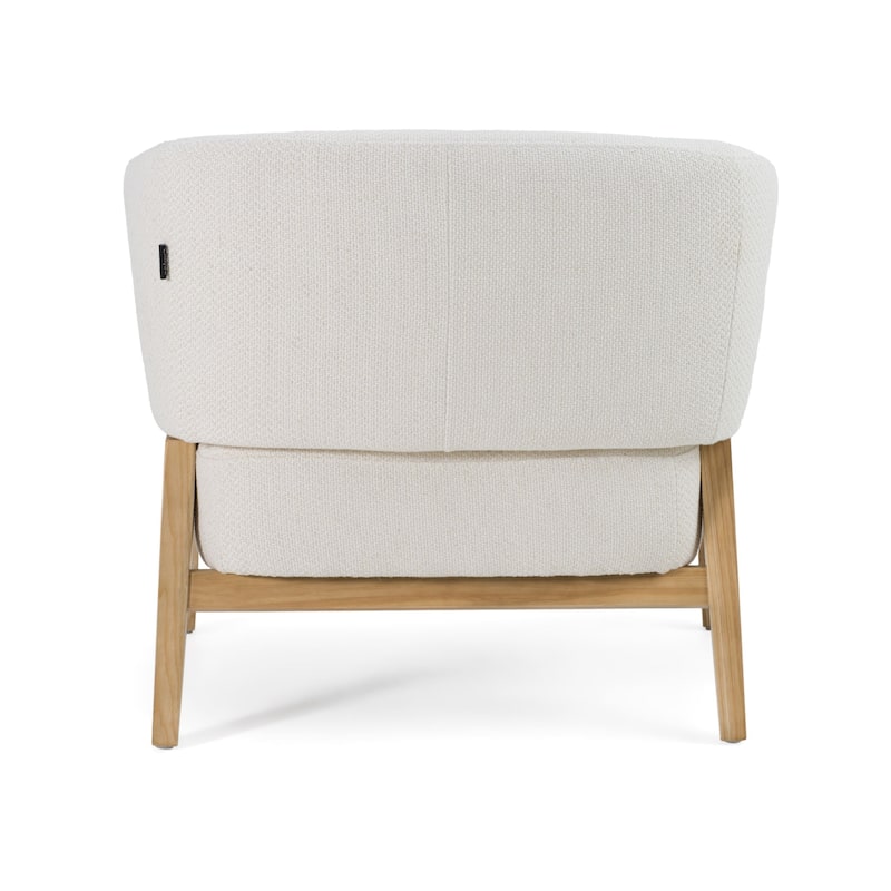 Divani Casa Giselle Mid-Century Modern Off-White Fabric Accent Chair
