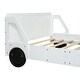 preview thumbnail 10 of 58, Car-Shaped Platform Bed Wood Low Profile Bed with Slat and Wheels