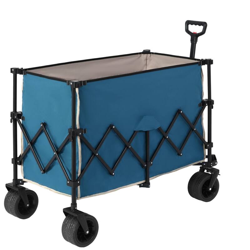Folding Multifunctional Garden Cart - Blue