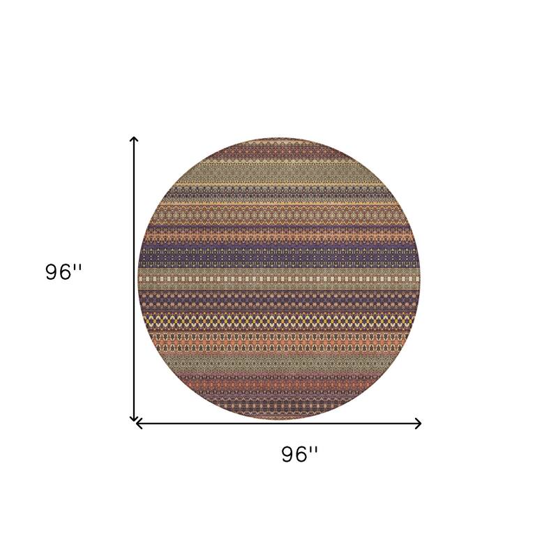 Elri Stripe Weather Resistant Blended Style Outdoor Rug