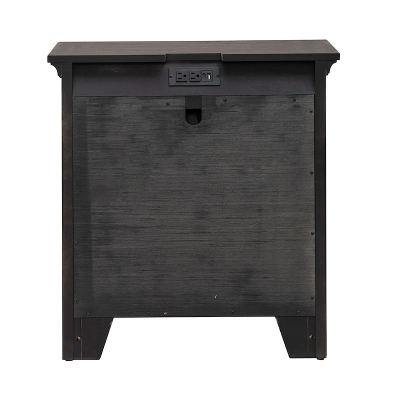 Paradise Valley Saddle Brown Panel Bed, Dresser and Mirror, & Nightstand